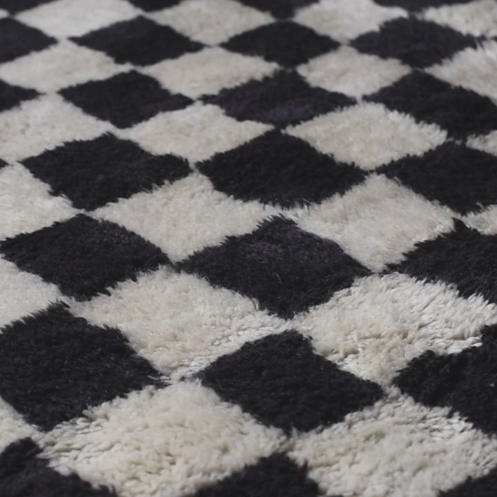 Midnight Checkers rug