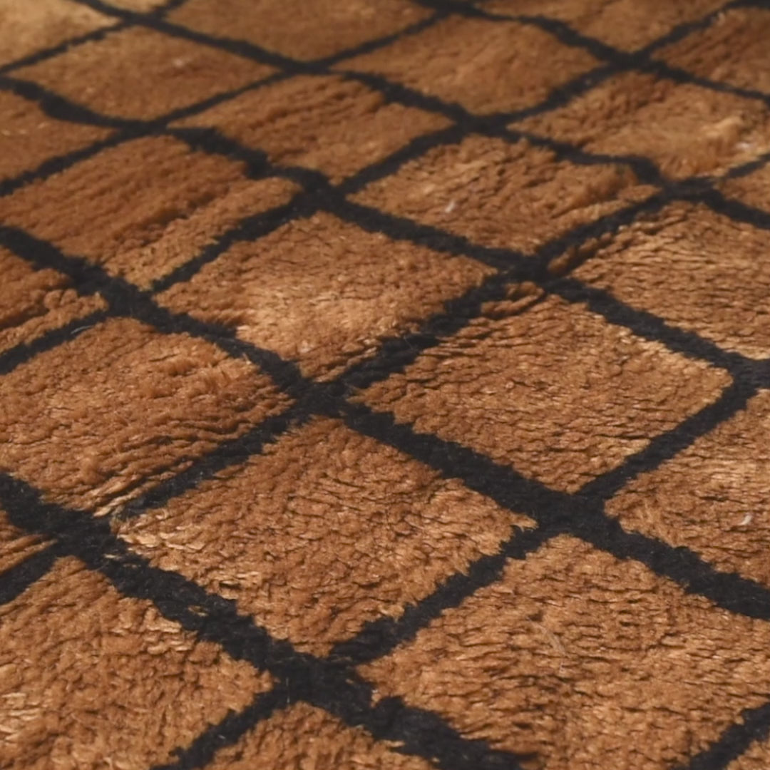 Bronze Grid rug