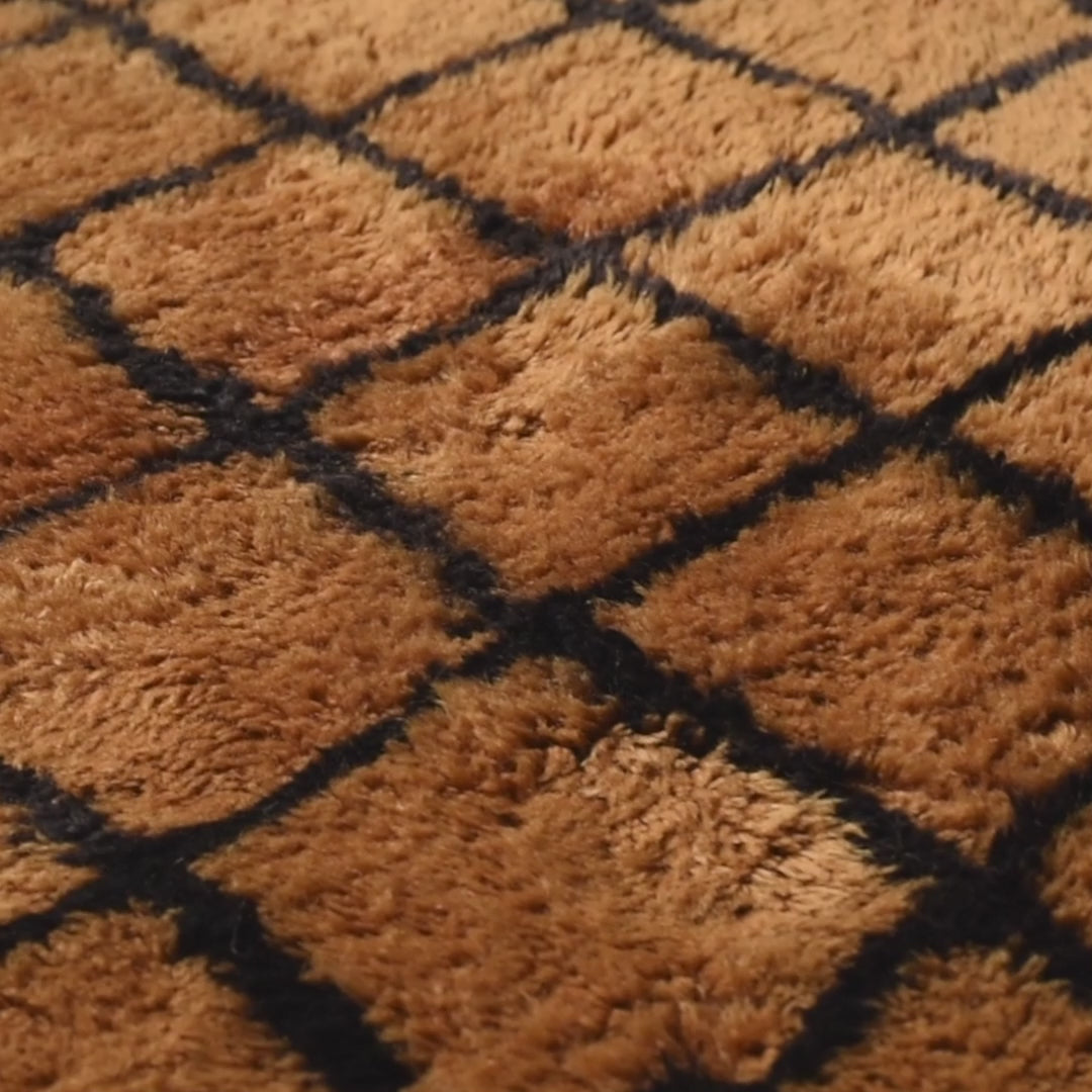 Bronze Grid rug